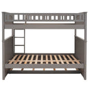 Bunk Bed With Twin Size Trundle, Guardrails by HouseOfZazla