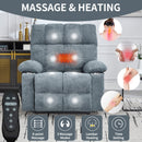 Grey Chenille Power Lift Recliner Chair