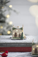 Cardboard Lit Tent Christmas Ornaments Set of 6 - Multicolor