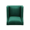 Green Velvet Upholstered Club Chair