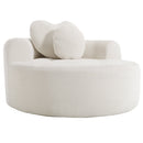 Round Sofa Bed with Memory Foam Sectional Couch