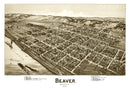 Vintage Map of Beaver, Pennsylvania 1900