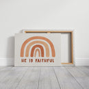 He Is Faithful Boho Rainbow