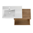 Modern Wall Mounted Bathroom Vanity With Resin Sink And Soft Close Drawer In Imitative - Imitative Oak by HouseOfZazla