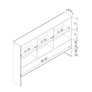 Bookcase Headboard 6 Shelves 3 Shelves Adjustable Top Panel Rounded Corners
