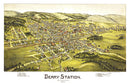 Vintage Map of Derry Station, Pennsylvania 1900