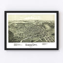 Vintage Map of Evans City, Pennsylvania 1900