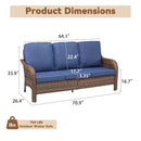 70.9" PE Wicker Rattan Outdoor Furniture Set