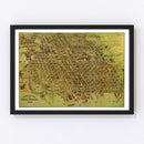 Vintage Map of Erie, Pennsylvania 1909