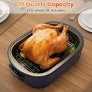 22QT Electric Roaster Oven Turkey Roaster with Visible and Self-Basting Lid by LJGDeals