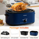 22QT Electric Roaster Oven Turkey Roaster with Visible and Self-Basting Lid by DirectDeals