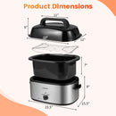 22QT Electric Roaster Oven Turkey Roaster with Visible and Self-Basting Lid by DirectDeals