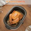 22QT Electric Roaster Oven Turkey Roaster with Visible and Self-Basting Lid by LJGDeals