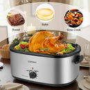 22QT Electric Roaster Oven Turkey Roaster with Visible and Self-Basting Lid by LJGDeals