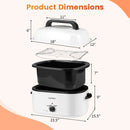22QT Electric Roaster Oven Turkey Roaster with Visible and Self-Basting Lid by DirectDeals