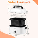 22QT Electric Roaster Oven Turkey Roaster with Visible and Self-Basting Lid by LJGDeals