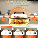 22QT Electric Roaster Oven Turkey Roaster with Visible and Self-Basting Lid by LJGDeals