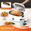 22QT Electric Roaster Oven Turkey Roaster with Visible and Self-Basting Lid by DirectDeals
