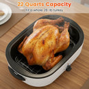 22QT Electric Roaster Oven Turkey Roaster with Visible and Self-Basting Lid by LJGDeals