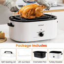 22QT Electric Roaster Oven Turkey Roaster with Visible and Self-Basting Lid by DirectDeals