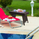 Folding PE Rattan Side Coffee Table Patio Garden Furniture by LJGDeals