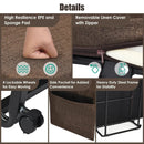 Folding Guest Sleeper Bed w/6 Position Adjustment-Brown by DirectDeals