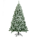 6 Feet Snow Flocked Artificial Christmas Tree Hinged with 928 Tips by LJGDeals