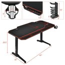 55 Inch Gaming Desk with Free Mouse Pad with Carbon Fiber Surface by LJGDeals