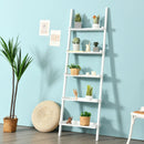5-Tier Wall-leaning Ladder Shelf Display Rack for Plants and Books by LJGDeals