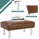 Rectangle Tufted Ottoman with Stainless Steel Legs for Living Room by LJGDeals