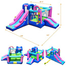 Inflatable Bounce Castle with Dual Slides and Climbing Wall without Blower by LJGDeals