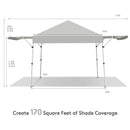17 Feet x 10 Feet Foldable Pop Up Canopy with Adjustable Instant Sun Shelter by LJGDeals