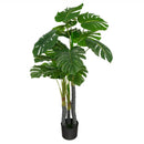4 Feet Artificial Tree Artificial Monstera Palm Tree Fake Plant by LJGDeals