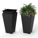22.5" Tall Self-Watering Square Planter Set of 2 by LJGDeals
