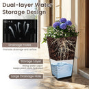 22.5" Tall Self-Watering Square Planter Set of 2 by LJGDeals