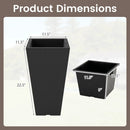 22.5" Tall Self-Watering Square Planter Set of 2 by LJGDeals