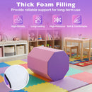 22.5" x 26" Octagon Tumbling Mat with Zippered Cover and Thick Foam Filling-Pink