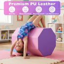 22.5" x 26" Octagon Tumbling Mat with Zippered Cover and Thick Foam Filling-Pink