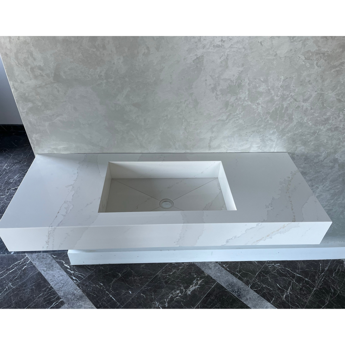Calacatta Gold Engineered Quartz Kitchen Sink - Luxury Handcrafted Premium Design, photo 6 of 12