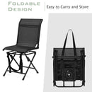 All weather Outdoor Foldable 360 Degree Swivel Chair with Iron Frame by LJGDeals