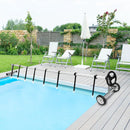 22 Ft Pool Cover Reel Set Aluminum In-ground Swimming Solar Cover Reel by LJGDeals