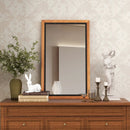 22 x 36 Inch Rectangular Frame Decor Wall Mounted Mirror with Back Board-Natural by LJGDeals