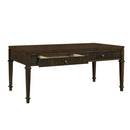 Fluted 2 Drawer Coffee Table - Brown by HouseOfZazla