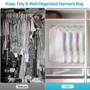 5 Pack 40In Garment Bag for Hanging Clothes Dustproof Waterproof Hanging Clothes Storage Bag Clear Transparent Suits Cover for Sweater Jacket Coat Dre