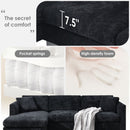 Modern Cloud Sectional Sofa L Shaped Luxury Couch Set With 2 Free Pillows 4 Seat With Oversized Chaise by HouseOfZazla