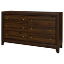 Anza - 6 Drawer Dresser Cabinet - Walnut by HouseOfZazla