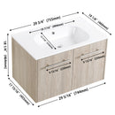 30 Inch Wall Mounted Bathroom Vanity (KD-Packing)-BEO