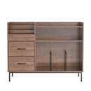 Grain Record Player Stand, Media Console With Speaker Shelf & 2 Drawers by HouseOfZazla