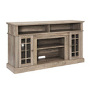 58" TV Stand with Glass Door Cabinets for TVs up to 65"
