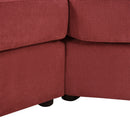 Modern 3 Seater Upholstered Sofa With Curved Design by HouseOfZazla